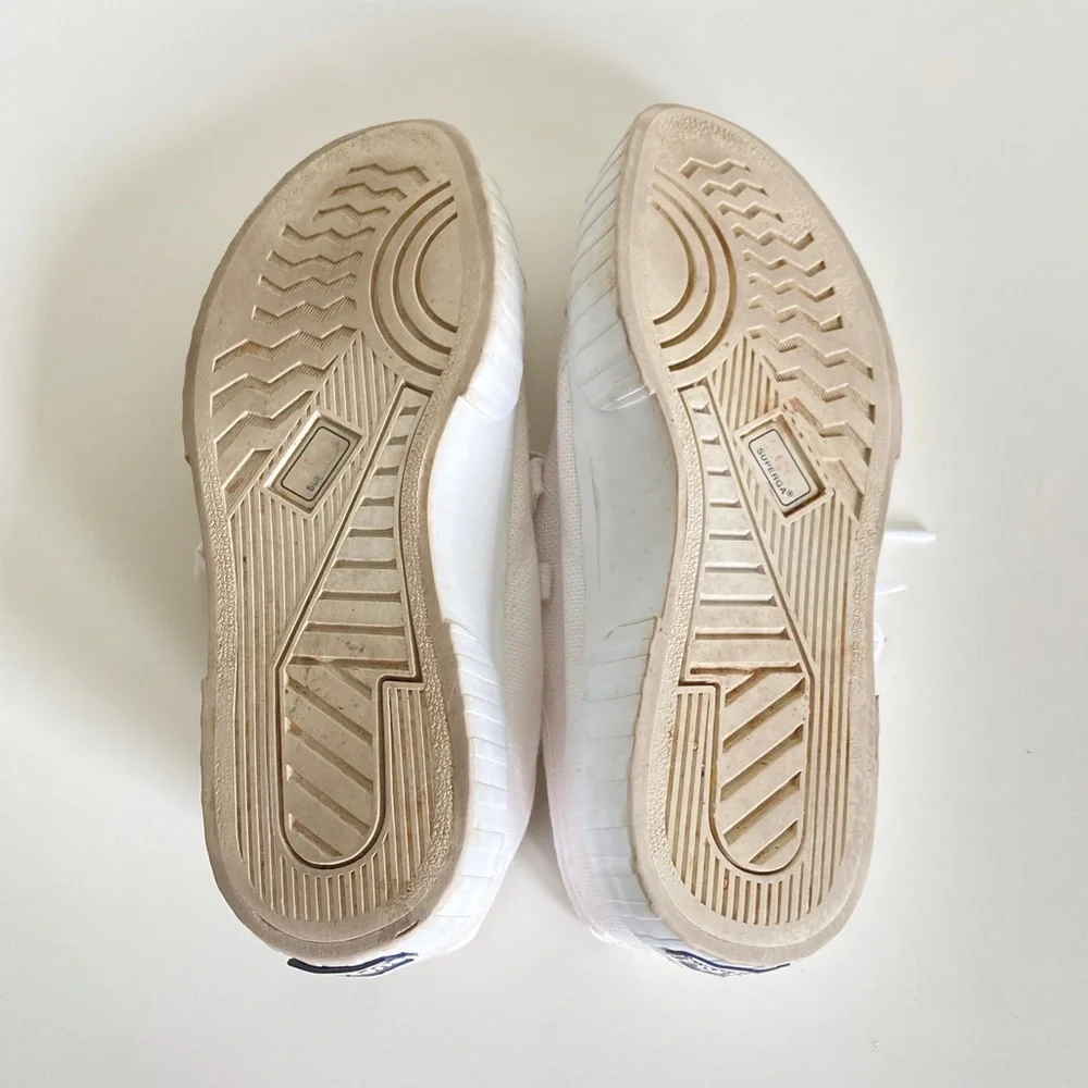 Superga White Canvas Sneakers Size 6.5
